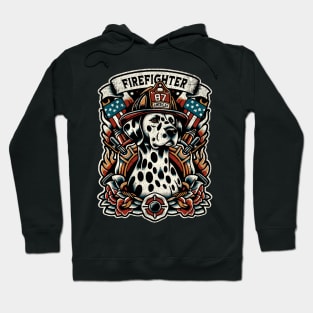 Firefighter Dalmatian - Textured Hoodie